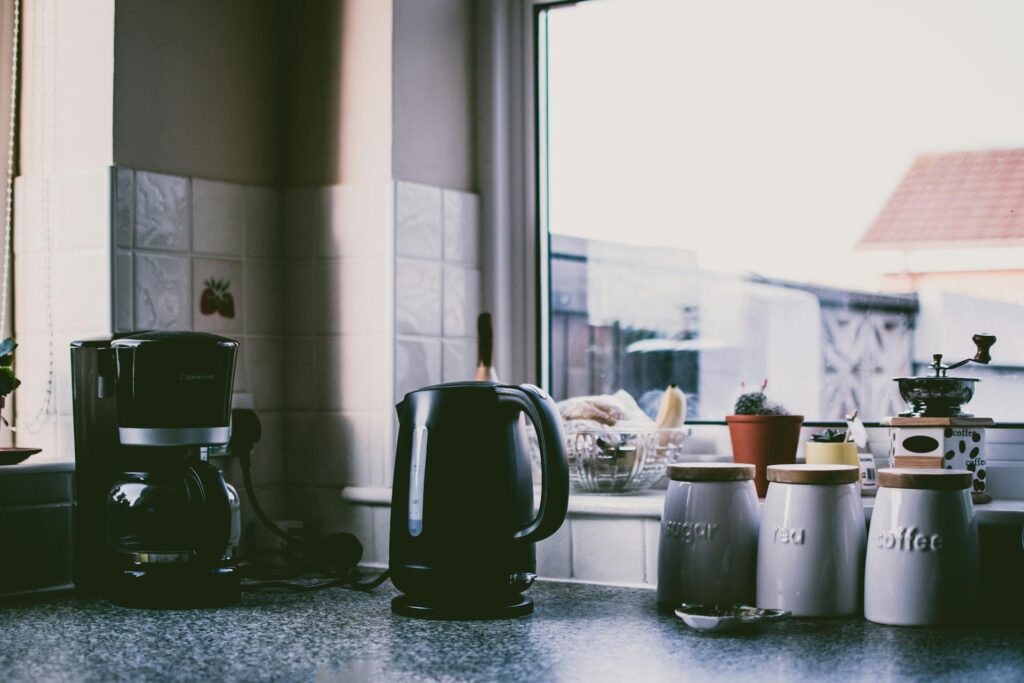 Essential kitchen supplies for a convenient and refreshing stay.