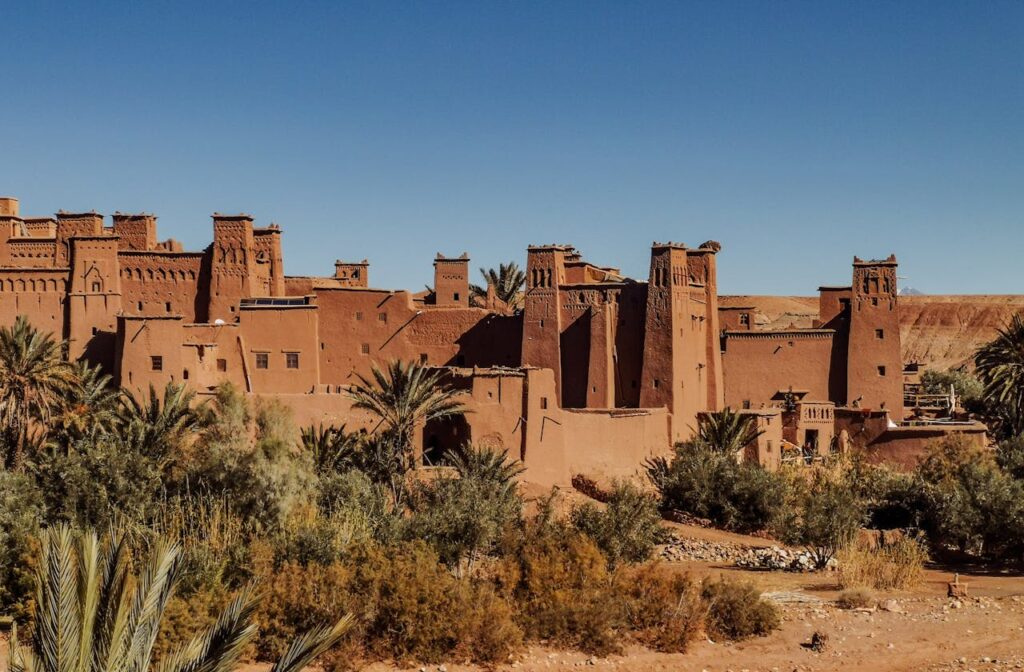 Facade of Cultural Heritage Museum in Ait Benhaddou with traditional Moroccan architecture – Morocco travel itinerary