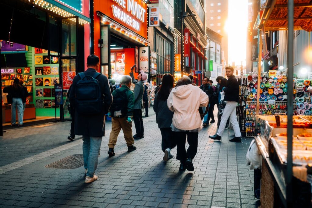 Local street market in Seoul, an essential cultural stop in a Seoul travel itinerary.